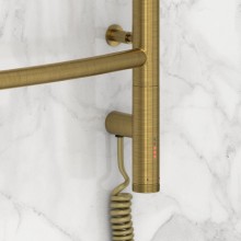 Полотенцесушитель электрический 600х600 состаренная латунь МЭМ правый Сунержа Галант 3.0 051-5801-6060