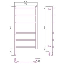 Полотенцесушитель электрический 800х400 белый глянец МЭМ левый Сунержа Галант 3.0 12-5800-8040
