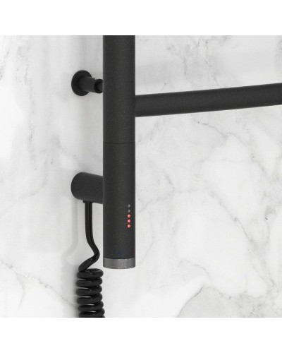 Полотенцесушитель электрический 800х400 темный титан муар МЭМ левый Сунержа Галант 3.0 15-5800-8040