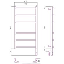 Полотенцесушитель электрический 800х400 МЭМ правый Сунержа Галант 3.0 00-5801-8040