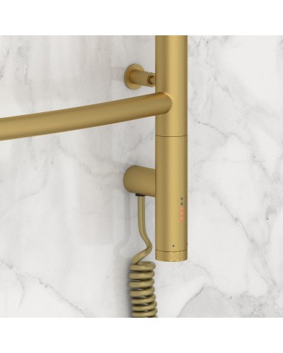 Полотенцесушитель электрический 800х400 золотой матовый МЭМ правый Сунержа Галант 3.0 032-5801-8040