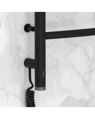 Полотенцесушитель электрический 800х500 черный матовый МЭМ левый Сунержа Галант 3.0 31-5800-8050