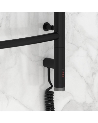 Полотенцесушитель электрический 800х500 черный матовый МЭМ правый Сунержа Галант 3.0 31-5801-8050