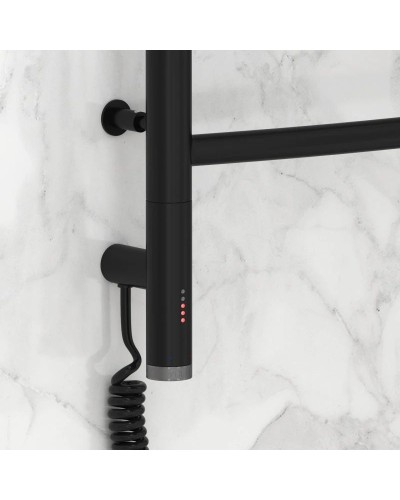 Полотенцесушитель электрический 800х600 черный матовый МЭМ левый Сунержа Галант 3.0 31-5800-8060