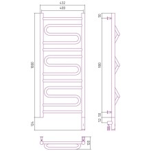 Полотенцесушитель электрический 1000х400 темный титан муар МЭМ правый Сунержа Элегия 3.0 15-5819-1040