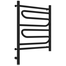 Полотенцесушитель электрический 600х500 черный матовый МЭМ левый Сунержа Элегия 3.0 31-5818-6050