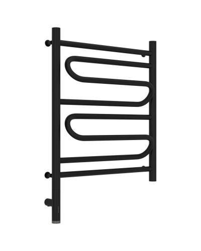 Полотенцесушитель электрический 600х500 черный матовый МЭМ левый Сунержа Элегия 3.0 31-5818-6050