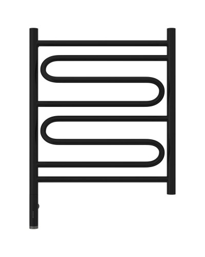Полотенцесушитель электрический 600х600 черный матовый МЭМ левый Сунержа Элегия 3.0 31-5818-6060