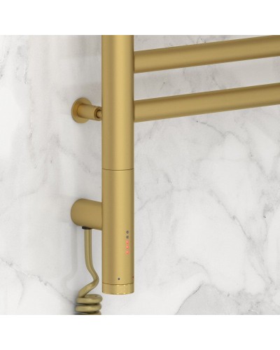 Полотенцесушитель электрический 800х600 золотой матовый МЭМ левый Сунержа Элегия 3.0 032-5818-8060