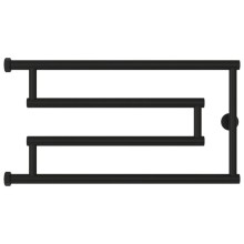 Полотенцесушитель водяной 320x650 черный матовый Сунержа High-Tech model "G" 31-0051-3265