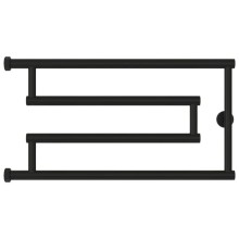 Полотенцесушитель водяной 320x650 черный матовый Сунержа High-Tech+ model "G" 31-4051-3265