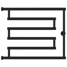 Полотенцесушитель водяной 500x650 черный матовый Сунержа High-Tech+ model "L" 31-4052-5065