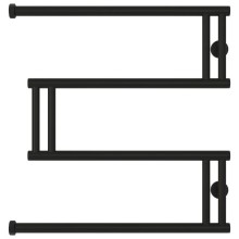 Полотенцесушитель водяной 600x600 черный матовый Сунержа High-Tech model "M" 31-0050-6060