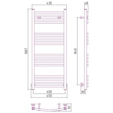 Полотенцесушитель водяной 1000х400 шампань матовая Сунержа Аркус 022-0251-1040