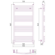 Полотенцесушитель водяной 1000х500 сатин Сунержа Аркус 071-0251-1050