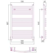 Полотенцесушитель водяной 800х500 шампань Сунержа Аркус 020-0251-8050