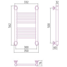 Полотенцесушитель водяной 500х300 белый матовый Сунержа Богема+ 30-0220-5030