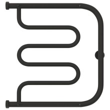 Полотенцесушитель водяной 500х500 темный титан муар Сунержа Лира 2 полки 15-0012-5050