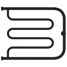 Полотенцесушитель водяной 500х650 черный матовый Сунержа Лира 2 полки 31-0012-5065