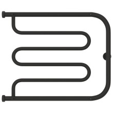 Полотенцесушитель водяной 500х650 темный титан муар Сунержа Лира 2 полки 15-0012-5065