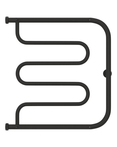 Полотенцесушитель водяной 600х600 темный титан муар Сунержа Лира 2 полки 15-0012-6060