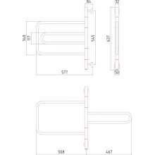 Полотенцесушитель электрический 637x577 Сунержа Компакт 00-0820-0640