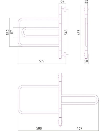 Полотенцесушитель электрический 637x577 Сунержа Компакт 00-0820-0640