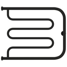 Полотенцесушитель водяной 500х650 черный матовый Сунержа Лира 31-0011-5065