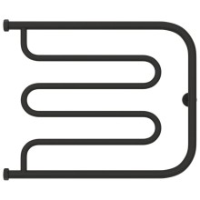 Полотенцесушитель водяной 500х650 темный титан муар Сунержа Лира 15-0011-5065