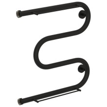 Полотенцесушитель водяной 500х500 черный матовый Сунержа М-образный 2 полки 31-0008-5050