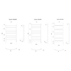 Полотенцесушитель электрический 800х532 ТЭН слева Ravak Septima X04000083725