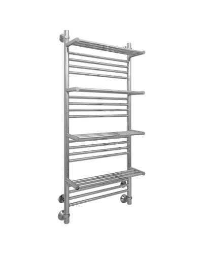 Полотенцесушитель водяной 1200х500 подключение диагональное/нижнее Сунержа Богема +4 полки 00-0104-1250