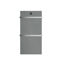 Полотенцесушитель электрический с греющей плитой Серый мрамор WONZON & WOGHAND, Брашированный никель (WW-A502-BR)