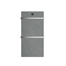 Полотенцесушитель электрический с греющей плитой Серый мрамор WONZON & WOGHAND, Брашированный никель (WW-A502-BR)