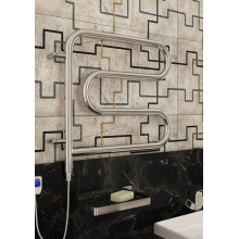 Электрический полотенцесушитель Terminus F-образный 600x600 4620768883897 поворотный Хром