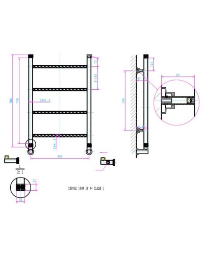 Электрический полотенцесушитель Boheme Chromo 710 Хром