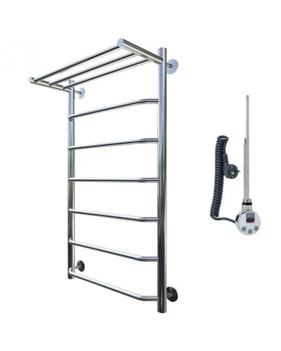 Электрический полотенцесушитель Тругор Браво 1 элТЭН 100x60 с полкой Хром