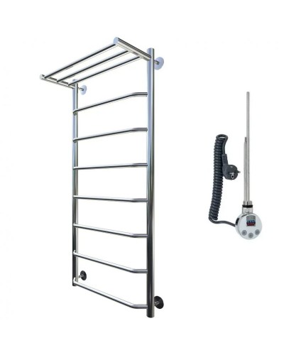 Электрический полотенцесушитель Тругор Браво 1 элТЭН 120x40 с полкой Хром