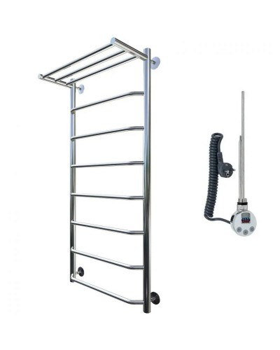 Электрический полотенцесушитель Тругор Браво 1 элТЭН 120x50 с полкой Хром