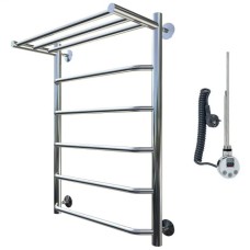 Электрический полотенцесушитель Тругор Браво 1 элТЭН 80x50 с полкой Хром