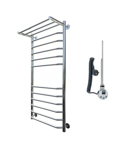 Электрический полотенцесушитель Тругор Браво 2 элТЭН 120x40 с полкой Хром