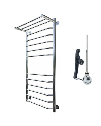 Электрический полотенцесушитель Тругор Браво 2 элТЭН 120x50 с полкой Хром