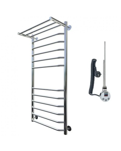 Электрический полотенцесушитель Тругор Браво 2 элТЭН 120x60 с полкой Хром