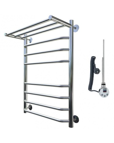 Электрический полотенцесушитель Тругор Браво 2 элТЭН 80x60 с полкой Хром