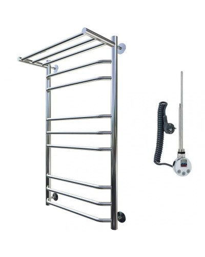 Электрический полотенцесушитель Тругор Браво 3 элТЭН 100x40 с полкой Хром