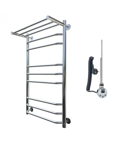 Электрический полотенцесушитель Тругор Браво 3 элТЭН 100x50 с полкой Хром