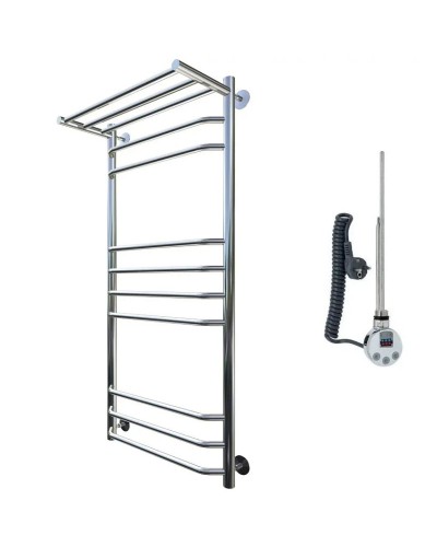 Электрический полотенцесушитель Тругор Браво 3 элТЭН 120x50 с полкой Хром