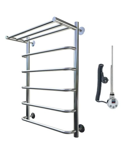 Электрический полотенцесушитель Тругор Идеал 1 элТЭН 80x50 с полкой Хром