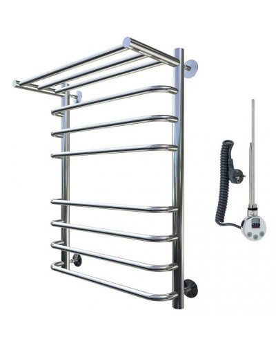 Электрический полотенцесушитель Тругор Идеал 2 элТЭН 80x40 с полкой Хром