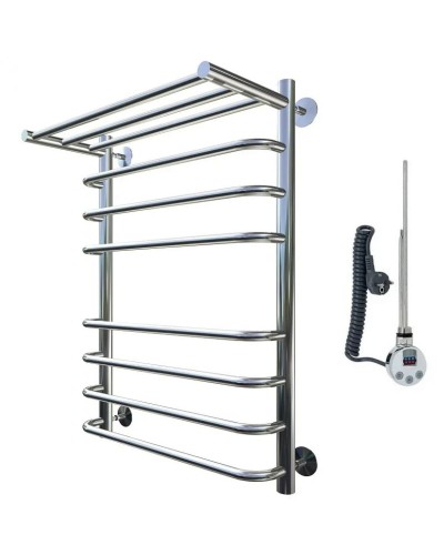 Электрический полотенцесушитель Тругор Идеал 2 элТЭН 80x50 с полкой Хром